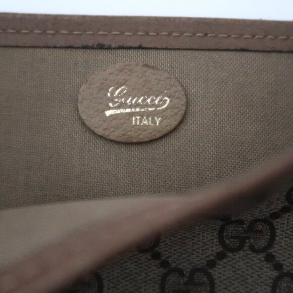 vtg 80s GUCCI Shopper Tote bag GG logo print canvas - Picture 9 of 12